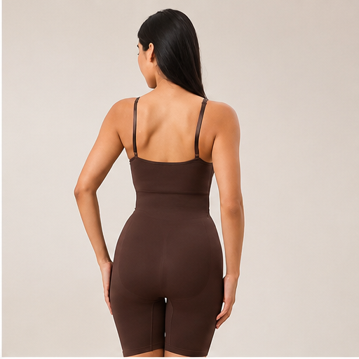 Women’s Body Sculpting Shapewear Bodysuit – Brown | Body-Hugging & Stretch Fit