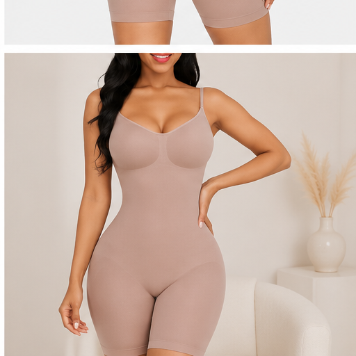 Women’s Full Body Shapewear Bodysuit – Beige | Tummy & Waist Control