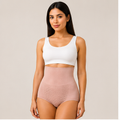 Women’s High-Waist Tummy Control Shapewear Panty – Pink | Anti-Roll Waistband
