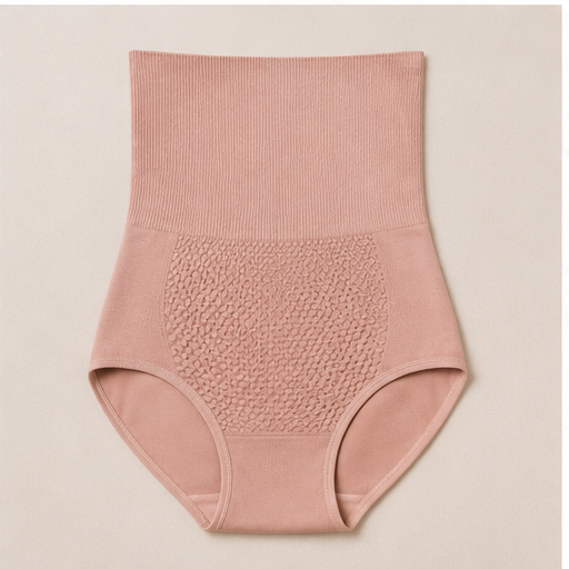 Women’s High-Waist Tummy Control Shapewear Panty – Pink | Anti-Roll Waistband