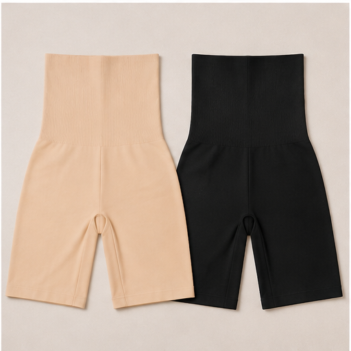 Women’s High-Waist Shapewear Shorts – Tummy & Thigh Control | Pack of 2